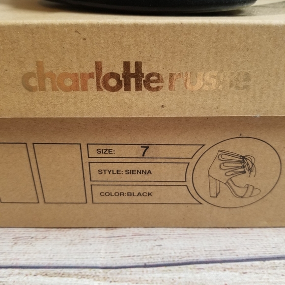Charlotte Russe | NWT Black Sienna Lace Up Heels - Picture 7 of 9